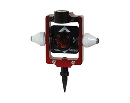 [5910-02-ARD] Red European Style Compact &amp; Portable Prism Pole System - Offset -17.5 mm Nodal (Seco)